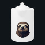 Antique Sloth Illustration Vintage Tee (2) Teapot<br><div class="desc">Antique Sloth Illustration Vintage Tee (2)</div>