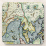Antique Southeast Asian Map by Mercator / Hondius Beverage Coaster