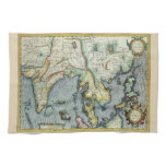 Antique Southeast Asian Map by Mercator / Hondius Kitchen Towel