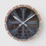 Antique Southern Wrought Iron Window Guard   Round Clock at Zazzle