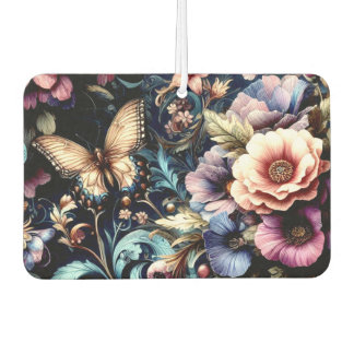 Antique Spring Flowers and Butterflies  Air Freshener