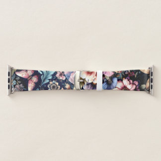 Antique Spring Flowers and Butterflies  Apple Watch Band