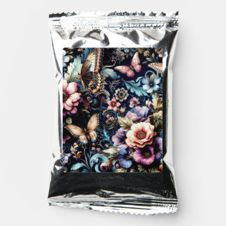 Antique Spring Flowers and Butterflies  Coffee Drink Mix