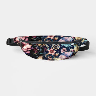Antique Spring Flowers and Butterflies  Fanny Pack