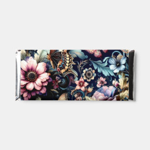 Antique Spring Flowers and Butterflies Hershey Bar Favors