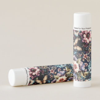Antique Spring Flowers and Butterflies Lip Balm