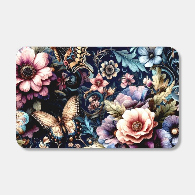 Antique Spring Flowers and Butterflies  Matchboxes (Front)