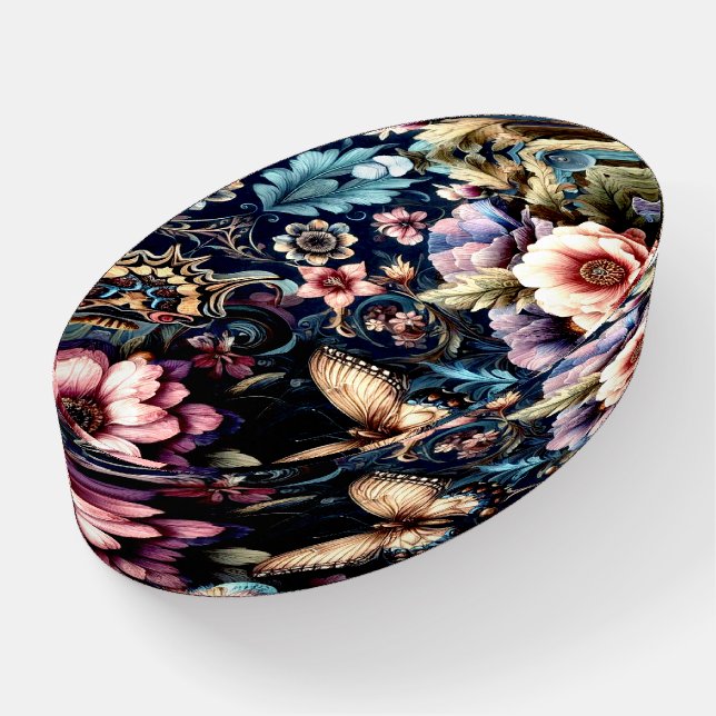 Antique Spring Flowers and Butterflies  Paperweight (Angled)