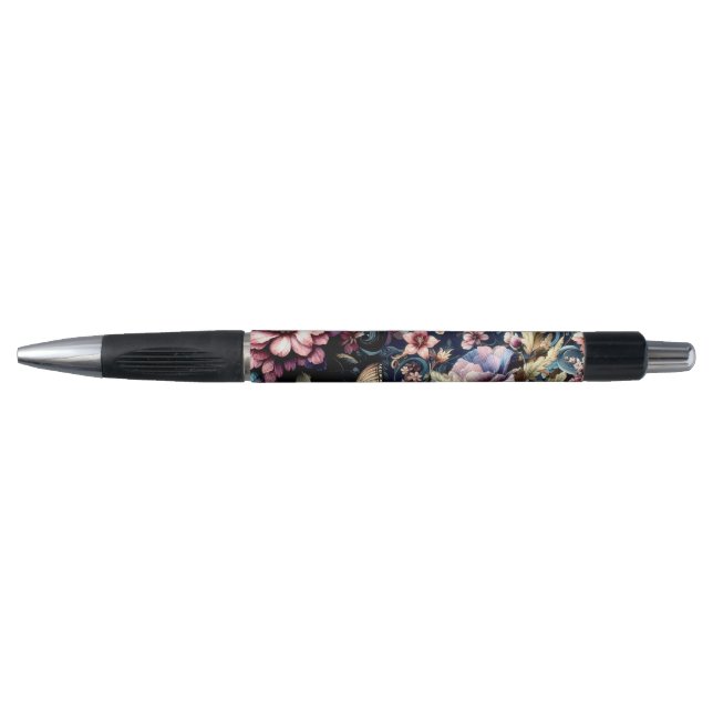 Antique Spring Flowers and Butterflies  Pen (Front)
