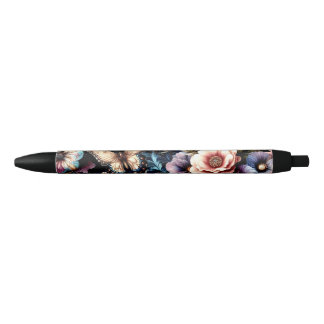 Antique Spring Flowers and Butterflies  Pen