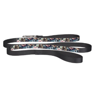 Antique Spring Flowers and Butterflies  Pet Leash