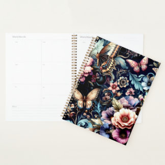 Antique Spring Flowers and Butterflies  Planner