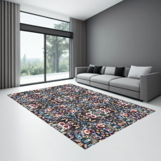 Antique Spring Flowers and Butterflies Rug