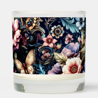 Antique Spring Flowers and Butterflies  Scented Candle