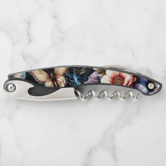 Antique Spring Flowers and Butterflies  Waiter's Corkscrew