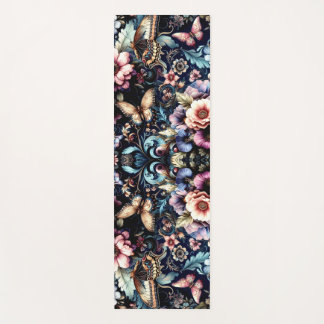 Antique Spring Flowers and Butterflies  Yoga Mat