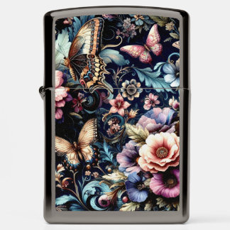 Antique Spring Flowers and Butterflies Zippo Lighter