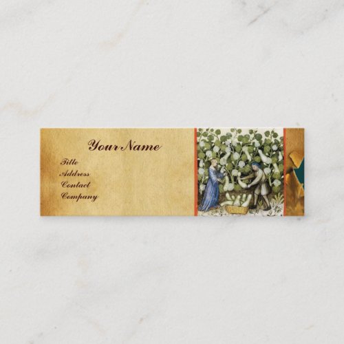 ANTIQUE SQUASH HARVEST WAX SEAL MONOGRAM MINI BUSINESS CARD