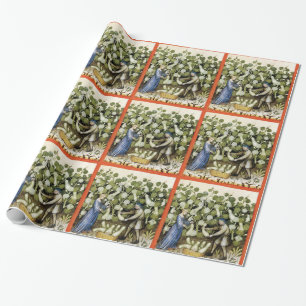 ANTIQUE SQUASH HARVEST WRAPPING PAPER