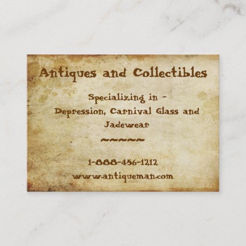 Antique Stained Business Card