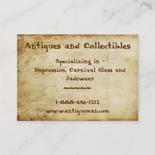 Customizable Antique Stained Business Cards