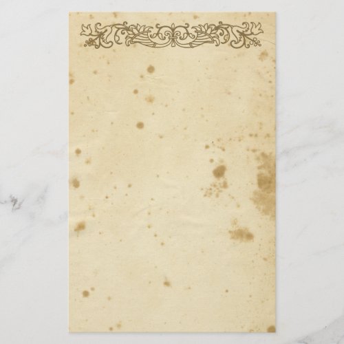 Antique Stained Floral Cornucopia Stationery