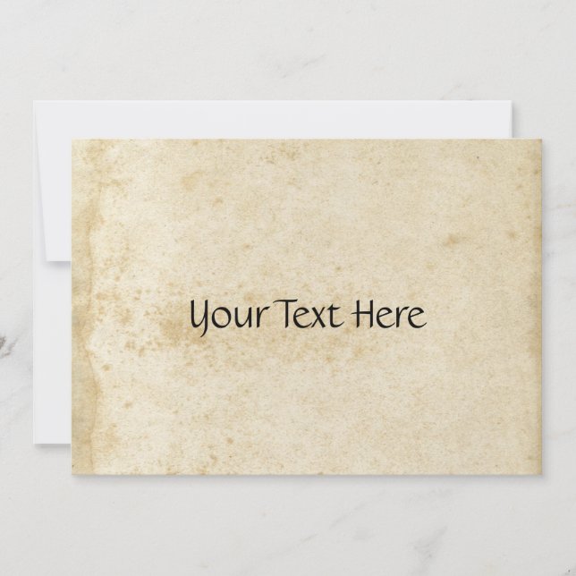 Antique Stained Paper Invitation (Front)