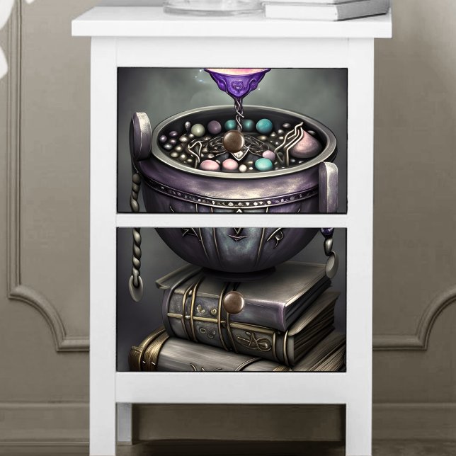 Antique Steampunk Cauldron | Stack of Spellbooks Tissue Paper (Creator Uploaded)