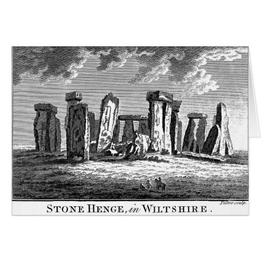 Antique Stonehenge woodcut Stone Circle Engraving (Front Horizontal)