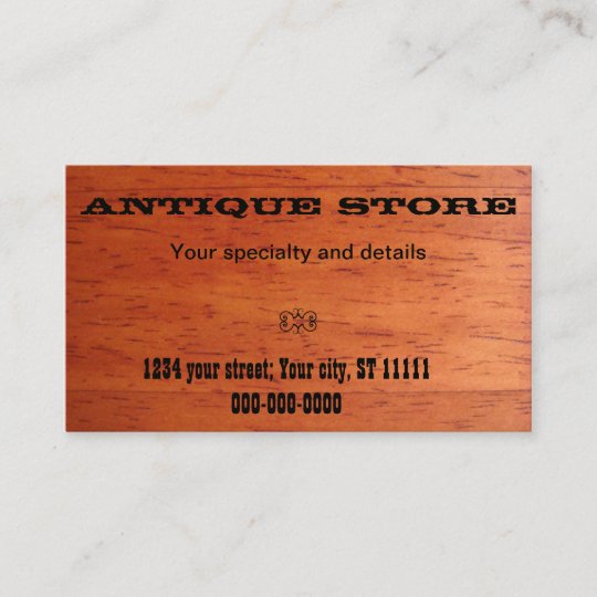 Antique Store Business Card