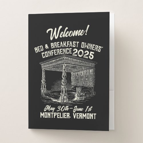 Antique_Style Bed  Breakfast Conference  Pocket Folder