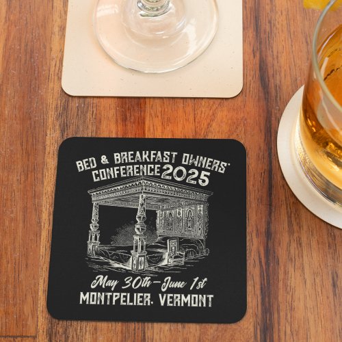Antique_Style Bed  Breakfast Conference  Square Paper Coaster