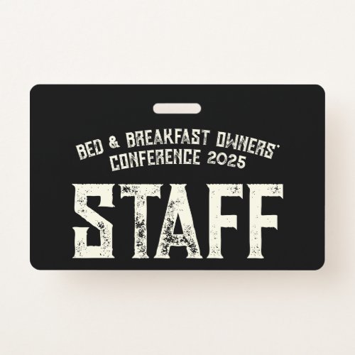Antique_Style Bed  Breakfast Conference Staff Badge