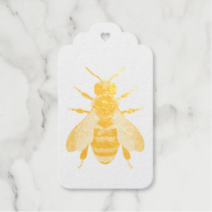 Antique Style Bumble Bee – Vintage Inspired Foil Gift Tags