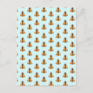 Antique Style Bumble Bee – Vintage Inspired Holiday Postcard