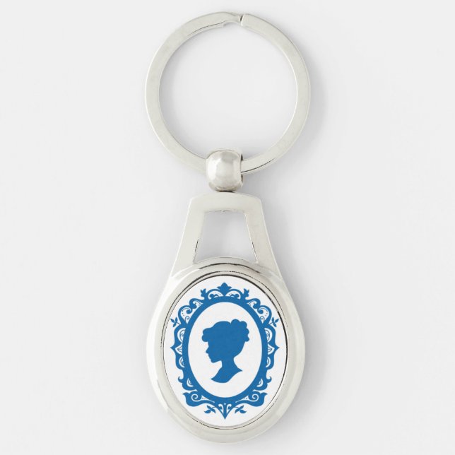 Antique Style Cameo Necklace Keychain (Front)