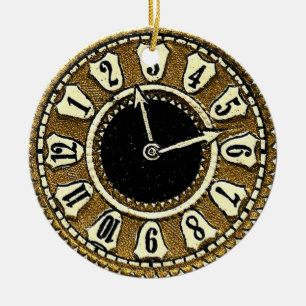 Antique Style Clock Face Time Christmas Ornament