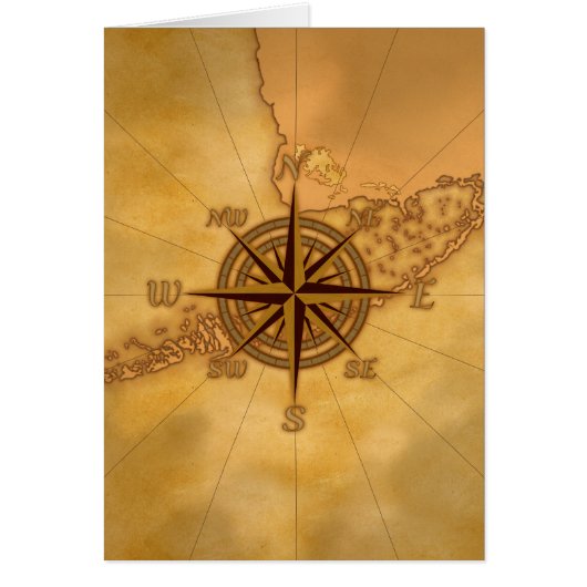 Antique Style Compass Rose Cards (Front)