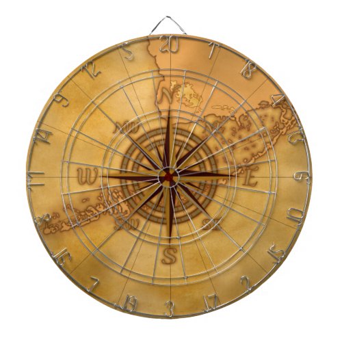 Antique Style Compass Rose Dartboard