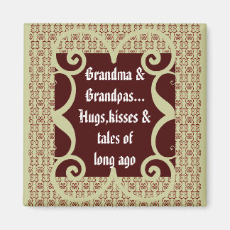 ANTIQUE STYLE GRANDMA & GRANDPA MAGNET