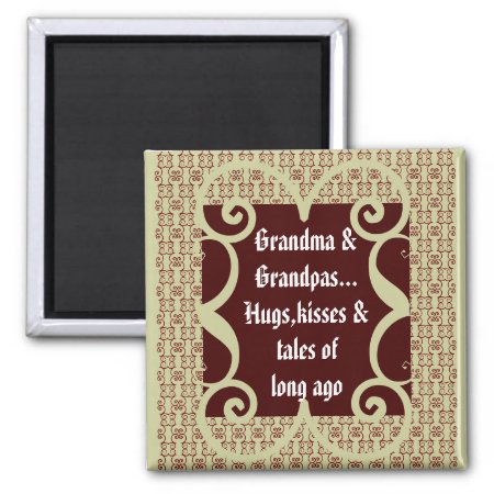 Antique Style Grandma & Grandpa Magnet