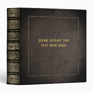 Antique style "Leather Look" Binder with your text