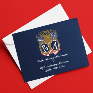 Antique-Style Military Couple Wedding