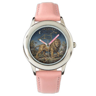 Antique Style Mosaic Zodiac Leo Watch