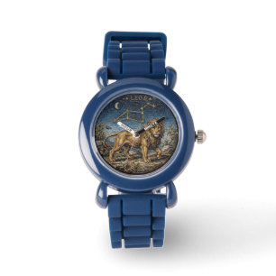Antique Style Mosaic Zodiac Leo Watch