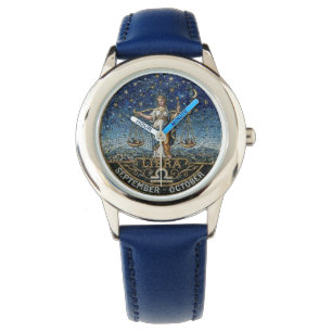 Antique Style Mosaic Zodiac Libra Watch