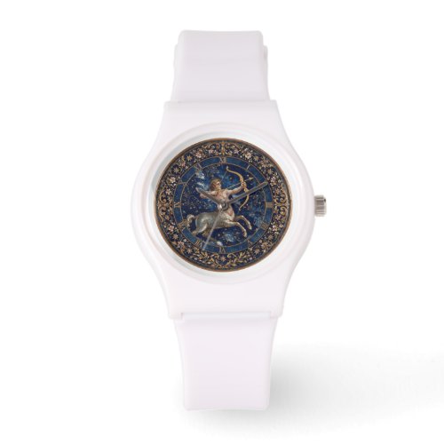 Antique Style Mosaic Zodiac Sagittarius  Watch