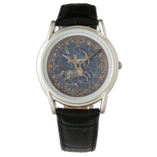 Antique Style Mosaic Zodiac Sagittarius Watch