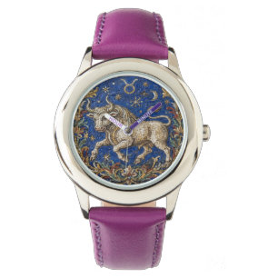 Antique Style Mosaic Zodiac Taurus Watch