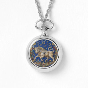 Antique Style Mosaic Zodiac Taurus Watch